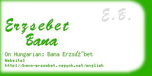 erzsebet bana business card